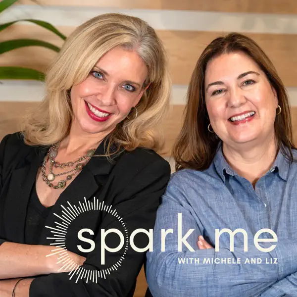 Cover Photo Of Hosts Liz And Michele From Spark Me Podcast, Where Adrien Cotton Is A Guest