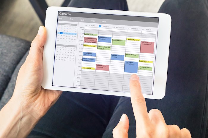 Calendar App On A Tablet