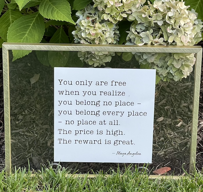 Poem By Maya Angelou On Glass In A Garden