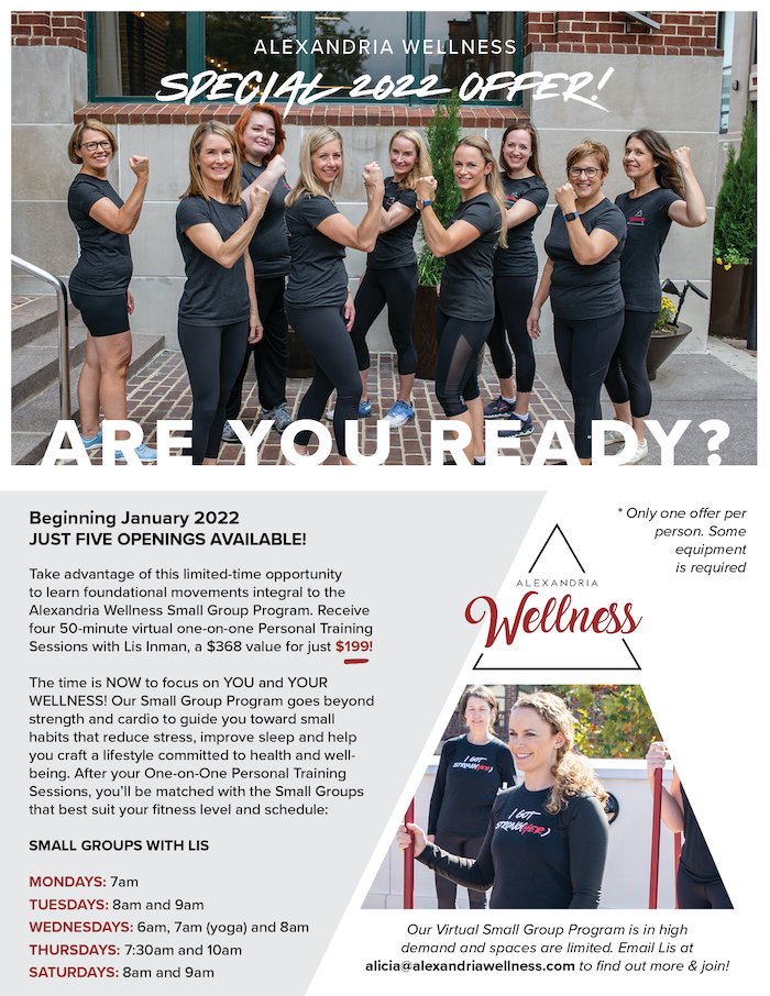 Alexandria Wellness Flyer Saying 'Are You Ready'